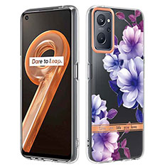 Funda Silicona Gel Goma Patron de Moda Carcasa Y06B para Oppo A96 4G Morado