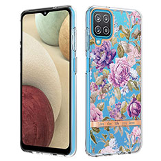 Funda Silicona Gel Goma Patron de Moda Carcasa Y06B para Samsung Galaxy A12 Purpura Claro