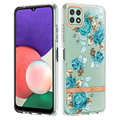 Funda Silicona Gel Goma Patron de Moda Carcasa Y06B para Samsung Galaxy F42 5G Cian