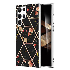 Funda Silicona Gel Goma Patron de Moda Carcasa Y09B para Samsung Galaxy S24 Ultra 5G Negro
