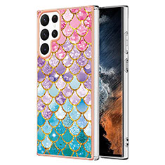 Funda Silicona Gel Goma Patron de Moda Carcasa Y10B para Samsung Galaxy S21 Ultra 5G Multicolor