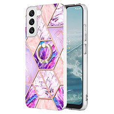 Funda Silicona Gel Goma Patron de Moda Carcasa Y13B para Samsung Galaxy S21 5G Purpura Claro