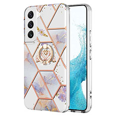 Funda Silicona Gel Goma Patron de Moda Carcasa Y14B para Samsung Galaxy S22 Plus 5G Purpura Claro