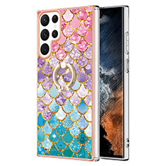 Funda Silicona Gel Goma Patron de Moda Carcasa Y15B para Samsung Galaxy S21 Ultra 5G Multicolor