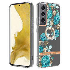 Funda Silicona Gel Goma Patron de Moda Carcasa Y17B para Samsung Galaxy S21 FE 5G Cian