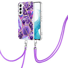 Funda Silicona Gel Goma Patron de Moda Carcasa Y18B para Samsung Galaxy S21 5G Morado