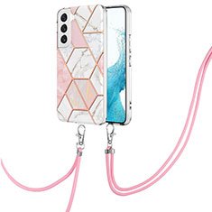 Funda Silicona Gel Goma Patron de Moda Carcasa Y18B para Samsung Galaxy S21 FE 5G Rosa