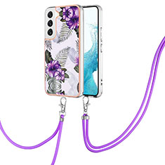 Funda Silicona Gel Goma Patron de Moda Carcasa Y20B para Samsung Galaxy S21 Plus 5G Morado