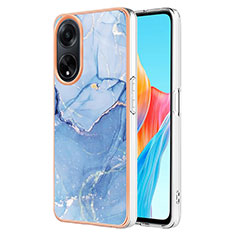 Funda Silicona Gel Goma Patron de Moda Carcasa YB1 para Oppo A98 5G Azul