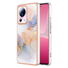 Funda Silicona Gel Goma Patron de Moda Carcasa YB3 para Xiaomi Mi 13 Lite 5G Purpura Claro