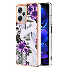 Funda Silicona Gel Goma Patron de Moda Carcasa YB4 para Xiaomi Redmi Note 12 Pro+ Plus 5G Morado