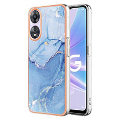 Funda Silicona Gel Goma Patron de Moda Carcasa YB7 para Oppo A78 5G Azul