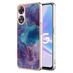 Funda Silicona Gel Goma Patron de Moda Carcasa YB7 para Oppo A78 5G Morado