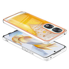 Funda Silicona Gel Goma Patron de Moda Carcasa YB8 para Huawei Honor 90 5G Amarillo