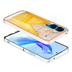 Funda Silicona Gel Goma Patron de Moda Carcasa YB8 para Huawei Honor 90 Lite 5G Amarillo