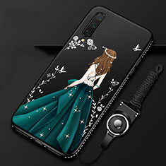 Funda Silicona Gel Goma Vestido de Novia Carcasa K01 para Xiaomi Mi A3 Verde