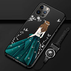 Funda Silicona Gel Goma Vestido de Novia Carcasa para Apple iPhone 12 Pro Max Verde