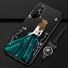 Funda Silicona Gel Goma Vestido de Novia Carcasa para Huawei Nova 8 Pro 5G Negro