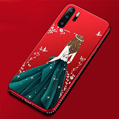 Funda Silicona Gel Goma Vestido de Novia Carcasa para Huawei P30 Pro New Edition Cian