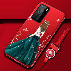 Funda Silicona Gel Goma Vestido de Novia Carcasa para Huawei P40 Pro Multicolor