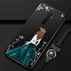 Funda Silicona Gel Goma Vestido de Novia Carcasa para Oppo Reno Ace Verde