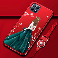 Funda Silicona Gel Goma Vestido de Novia Carcasa para Oppo Reno4 SE 5G Verde