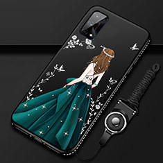 Funda Silicona Gel Goma Vestido de Novia Carcasa para Realme Q2 Pro 5G Negro