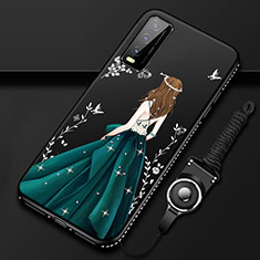 Funda Silicona Gel Goma Vestido de Novia Carcasa para Vivo Y11s Verde