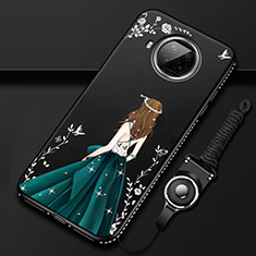 Funda Silicona Gel Goma Vestido de Novia Carcasa para Xiaomi Mi 10T Lite 5G Negro