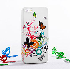Funda Silicona Gel Mariposa para Apple iPhone 5S Verde