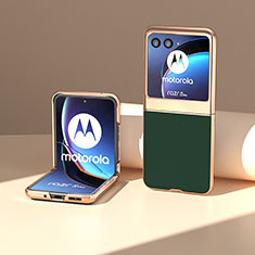 Funda Silicona Goma de Cuero Carcasa B01H para Motorola Moto Razr 40 Ultra 5G Verde