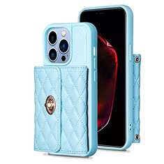 Funda Silicona Goma de Cuero Carcasa BF1 para Apple iPhone 13 Pro Azul