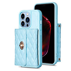 Funda Silicona Goma de Cuero Carcasa BF1 para Apple iPhone 13 Pro Max Azul