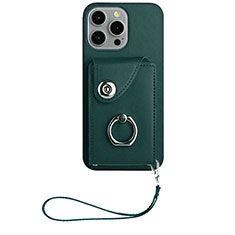 Funda Silicona Goma de Cuero Carcasa BF1 para Apple iPhone 14 Pro Max Verde Noche