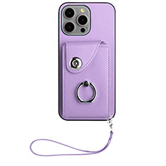 Funda Silicona Goma de Cuero Carcasa BF1 para Apple iPhone 14 Pro Morado