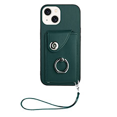 Funda Silicona Goma de Cuero Carcasa BF1 para Apple iPhone 14 Verde Noche