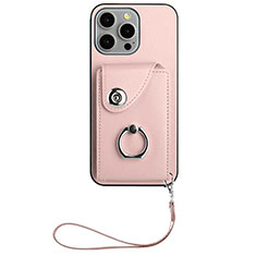 Funda Silicona Goma de Cuero Carcasa BF1 para Apple iPhone 15 Pro Oro Rosa