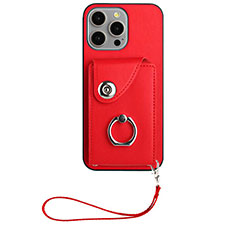 Funda Silicona Goma de Cuero Carcasa BF1 para Apple iPhone 15 Pro Rojo