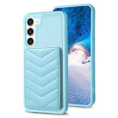Funda Silicona Goma de Cuero Carcasa BF1 para Samsung Galaxy S22 5G Azul Claro