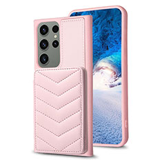 Funda Silicona Goma de Cuero Carcasa BF1 para Samsung Galaxy S22 Ultra 5G Oro Rosa