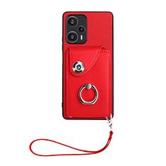 Funda Silicona Goma de Cuero Carcasa BF1 para Xiaomi Poco F5 5G Rojo