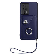 Funda Silicona Goma de Cuero Carcasa BF1 para Xiaomi Poco F5 Pro 5G Azul