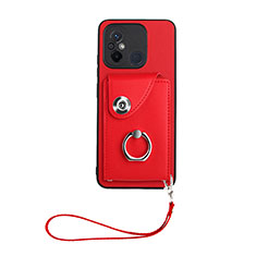 Funda Silicona Goma de Cuero Carcasa BF1 para Xiaomi Redmi 12C 4G Rojo