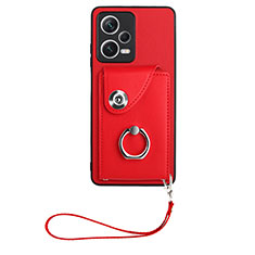 Funda Silicona Goma de Cuero Carcasa BF1 para Xiaomi Redmi Note 12 5G Rojo