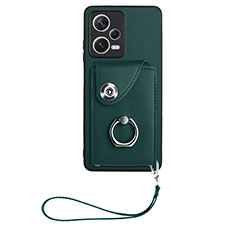 Funda Silicona Goma de Cuero Carcasa BF1 para Xiaomi Redmi Note 12 Pro+ Plus 5G Verde Noche