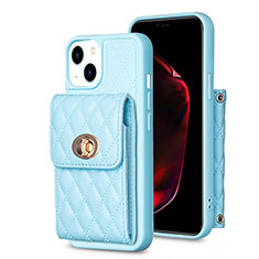 Funda Silicona Goma de Cuero Carcasa BF2 para Apple iPhone 13 Azul