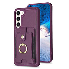 Funda Silicona Goma de Cuero Carcasa BF2 para Samsung Galaxy S22 5G Morado