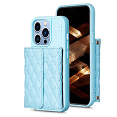 Funda Silicona Goma de Cuero Carcasa BF3 para Apple iPhone 13 Pro Max Azul