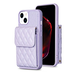 Funda Silicona Goma de Cuero Carcasa BF3 para Apple iPhone 13 Purpura Claro