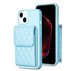 Funda Silicona Goma de Cuero Carcasa BF3 para Apple iPhone 14 Plus Azul